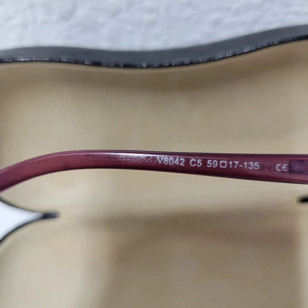 VERSACE Rhinestone Adult Unisex Sunglasses Eyewear Pink Brown Frame